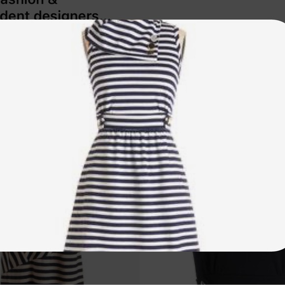 Modcloth Dresses & Skirts - (D29) ModCloth/Monteau Navy & White Striped Coach Tour Dress